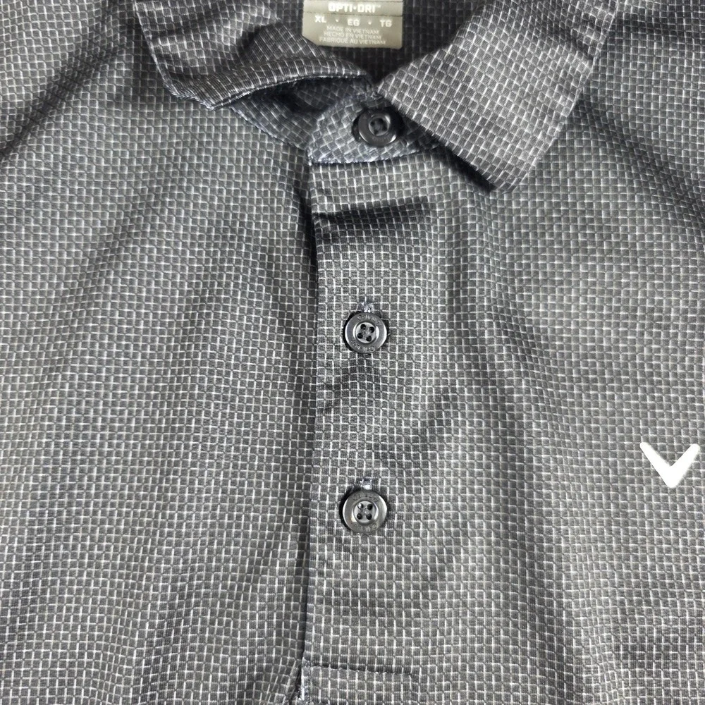 Callaway Polo Shirt Mens XL Black Opti Dri Golf Golfing Lightweight Logo outdoor - Picture 3 of 7
